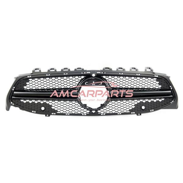 Upgrade Design Kühlergrill / Sportgrill passend für Mercedes Benz CLA C118 / X118 19+ Matt schwarz / Hochglanz schwarz