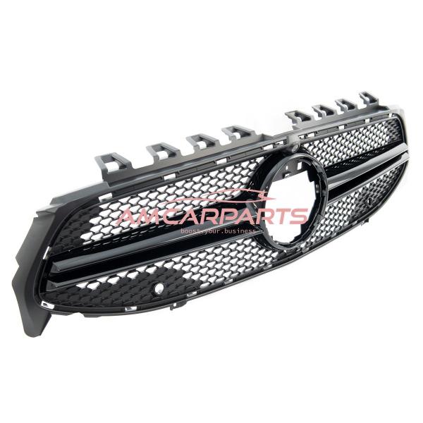 Upgrade Design Kühlergrill / Sportgrill passend für Mercedes Benz CLA C118 / X118 19+ Matt schwarz / Hochglanz schwarz