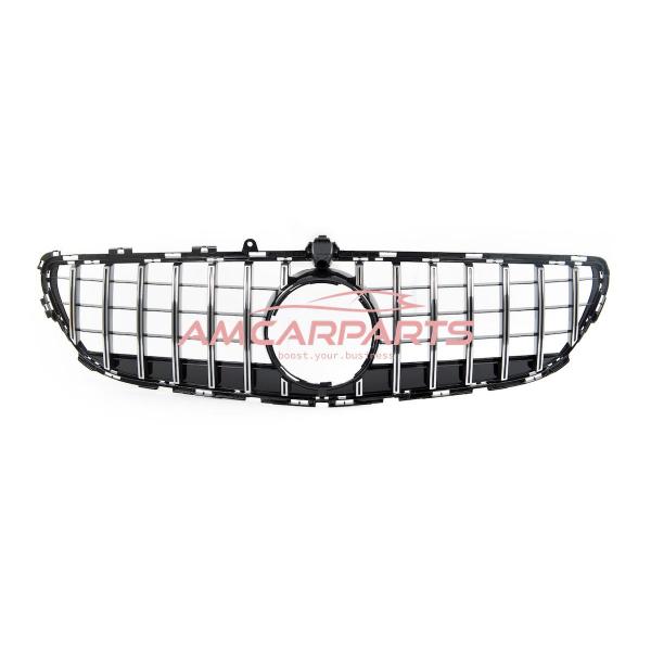 Upgrade Design Kühlergrill / Sportgrill für Mercedes Benz CLS (C218) Facelift 14-18 Hochglanz schwarz / chrom