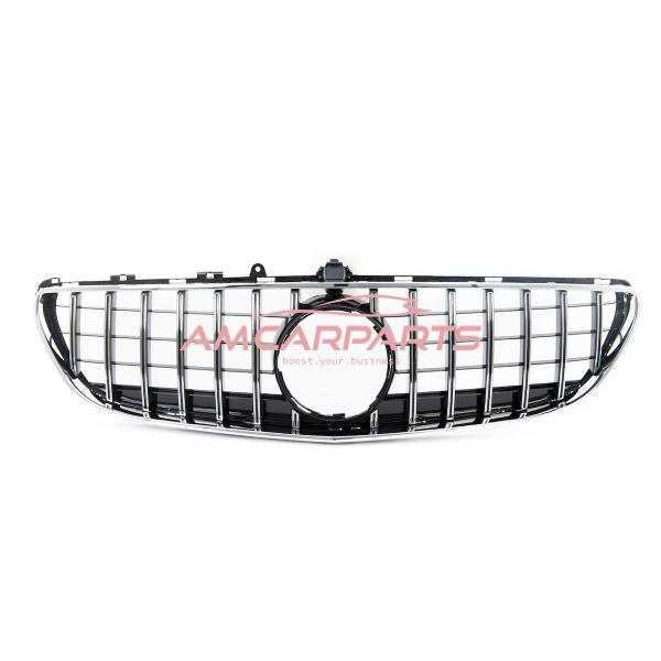 Upgrade Design Kühlergrill / Sportgrill für Mercedes Benz CLS (C218) Facelift 14-18 Hochglanz schwarz / chrom