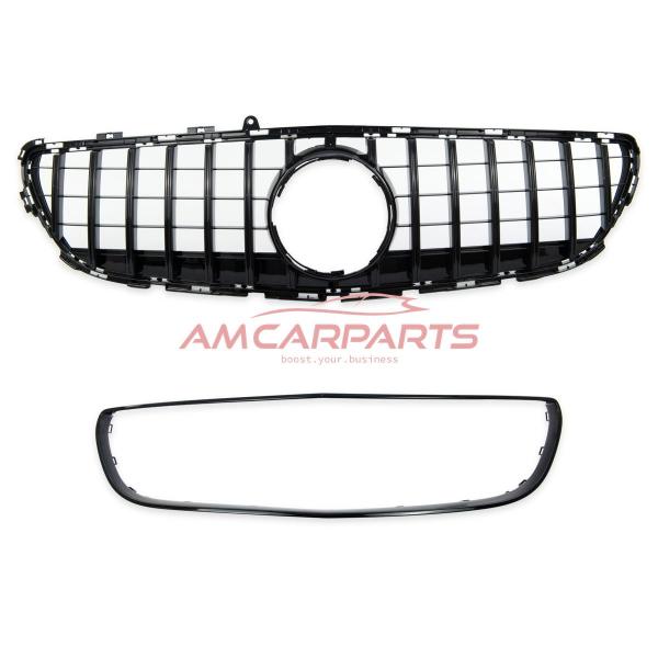Upgrade Design Kühlergrill / Sportgrill für Mercedes Benz CLS (C218) Facelift 14-18 Hochglanz schwarz