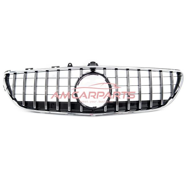 Upgrade Design Kühlergrill / Sportgrill für Mercedes Benz CLS (C218) Facelift 14-18 Hochglanz schwarz / chrom