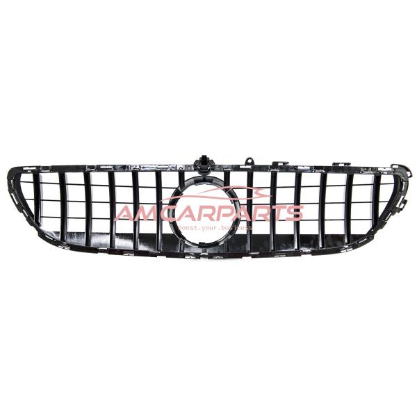 Upgrade Design Kühlergrill / Sportgrill für Mercedes Benz CLS (C218) Facelift 14-18 Hochglanz schwarz / chrom