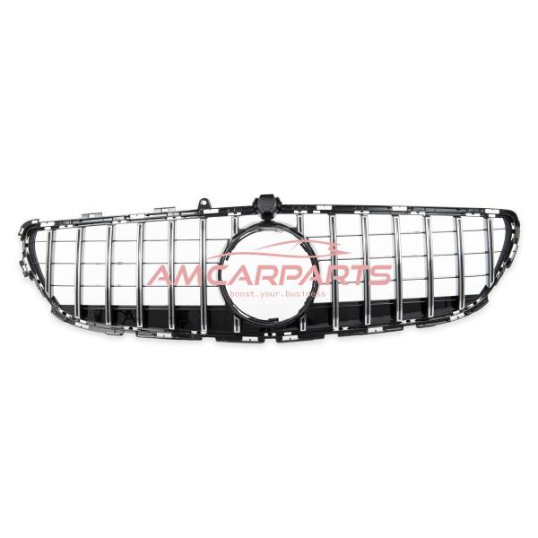 Upgrade Design Kühlergrill / Sportgrill für Mercedes Benz CLS (C218) Facelift 14-18 Hochglanz schwarz / chrom