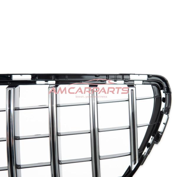 Upgrade Design Kühlergrill / Sportgrill für Mercedes Benz CLS (C218) Facelift 14-18 Hochglanz schwarz / chrom