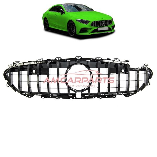 Upgrade Design Kühlergrill / Sportgrill für Mercedes CLS (C257) 18+ Hochglanz schwarz