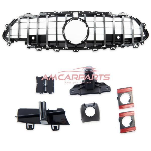 Upgrade Design Kühlergrill / Sportgrill für Mercedes CLS (C257) 18+ Hochglanz schwarz / chrom