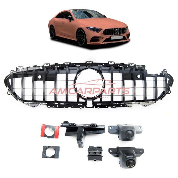 Upgrade Design Kühlergrill / Sportgrill für Mercedes CLS (C257) 18+ Hochglanz schwarz