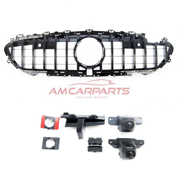 Upgrade Design Kühlergrill / Sportgrill für Mercedes CLS (C257) 18+ Hochglanz schwarz