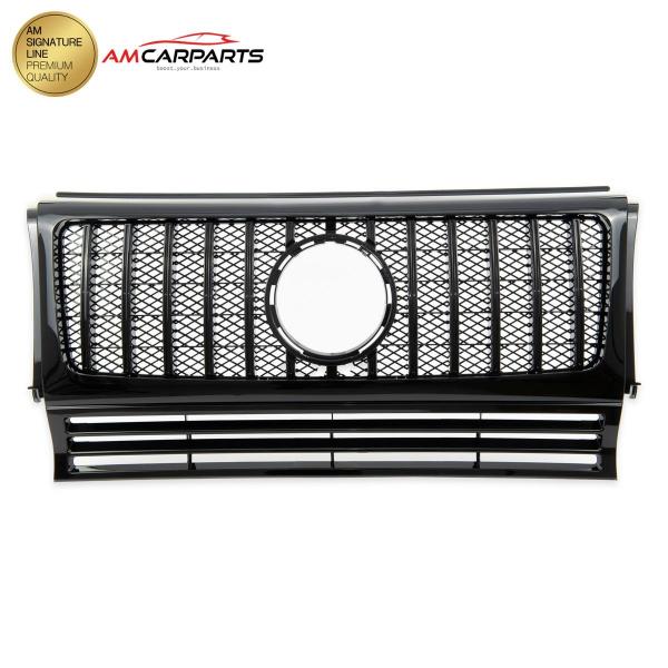 Upgrade Design Kühlergrill / Sportgrill für Mercedes G-Klasse W463 90-18 Hochglanz schwarz