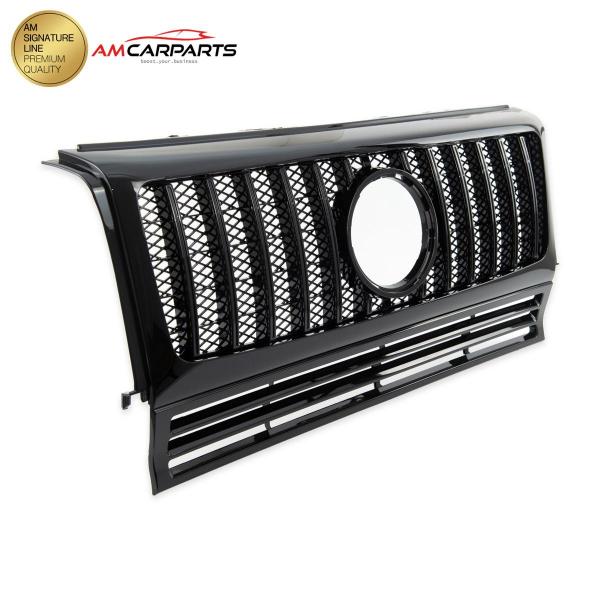 Upgrade Design Kühlergrill / Sportgrill für Mercedes G-Klasse W463 90-18 Hochglanz schwarz