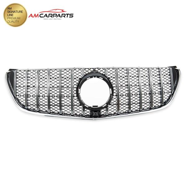 Upgrade Design Kühlergrill / Sportgrill für Mercedes V-Klasse / Vito W447 14-19 Hochglanz schwarz / chrom