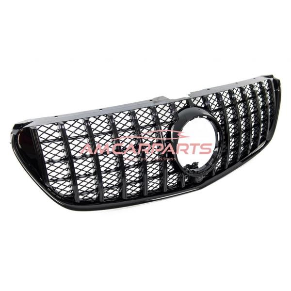 Upgrade Design Kühlergrill / Sportgrill für Mercedes V-Klasse / Vito W447 14-19 Hochglanz schwarz