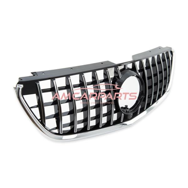 Upgrade Design Kühlergrill / Sportgrill für Mercedes V-Klasse / Vito W447 Vor-Facelift 14-19 Hochglanz schwarz / chrom