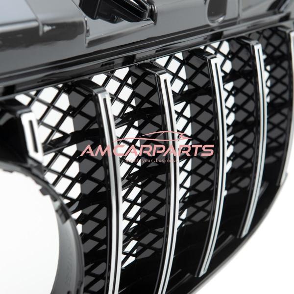 Upgrade Design Kühlergrill / Sportgrill passend für Mercedes Benz SLC R172 Facelift 16-20 Hochglanz schwarz / chrom