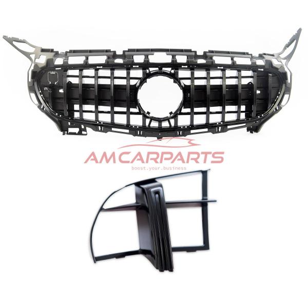 Upgrade Design Kühlergrill / Sportgrill für Mercedes GT (C190) 15-17 Hochglanz schwarz