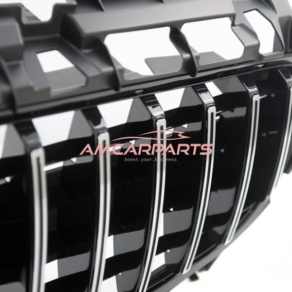 Upgrade Design Kühlergrill / Sportgrill für Mercedes GT (C190) 15-17 Hochglanz schwarz / chrom