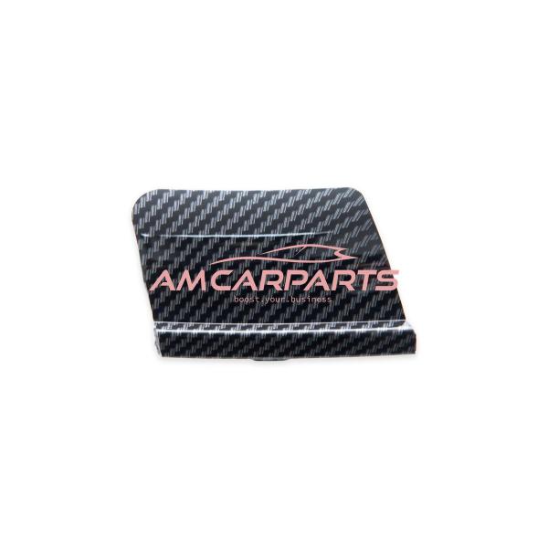 Upgrade Design Kühlergrill / Sportgrill passend für Mercedes Benz C-Klasse W206 / S206 21+ Carbon-Optik / Hochglanz schwarz + rote Akzentstreifen