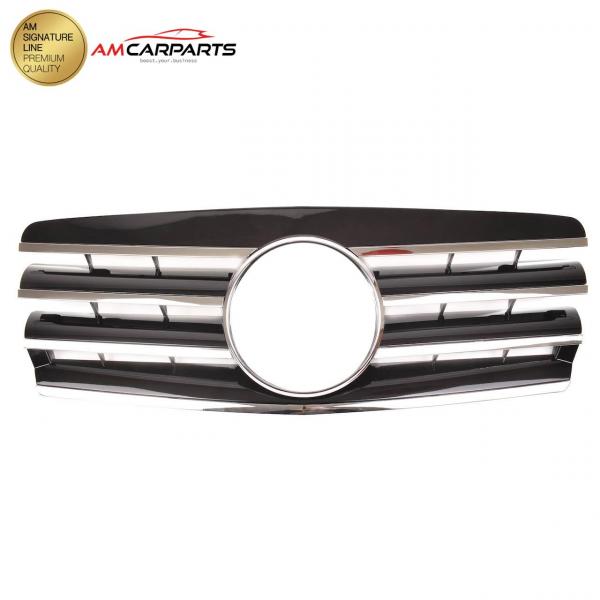 Upgrade Design Kühlergrill / Sportgrill passend für Mercedes Benz C-Klasse W202 / S202 93-00 Hochglanz schwarz / chrom