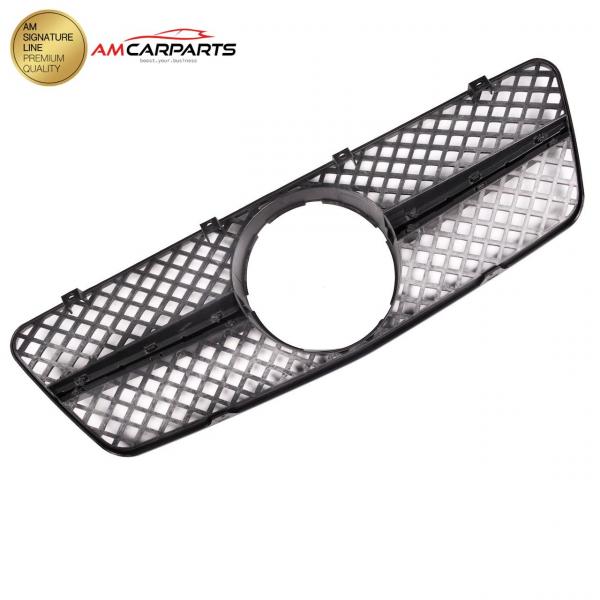 Upgrade Design Kühlergrill / Sportgrill für Mercedes Benz CLK W208 / C208 97-02 Matt schwarz