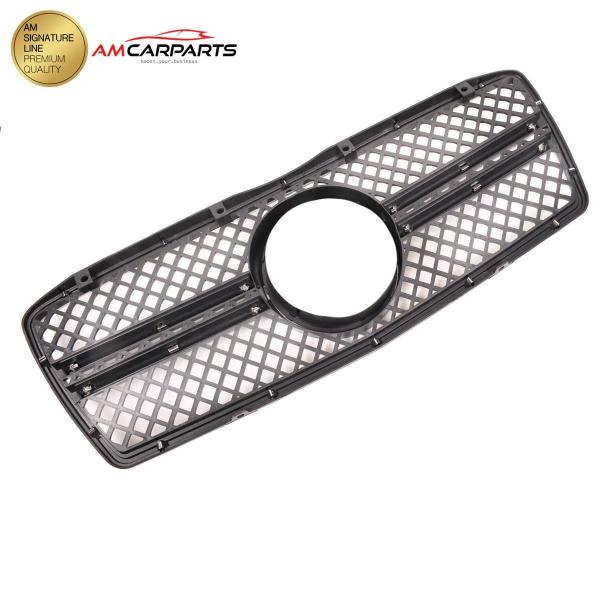 Upgrade Design Kühlergrill / Sportgrill für Mercedes Benz E-Klasse W210 / S210 Vor-Facelift 95-99 Hochglanz schwarz / chrom