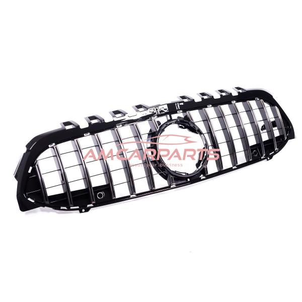 Upgrade Design Kühlergrill / Sportgrill passend für Mercedes Benz A-Klasse V177 / W177 18-22 Hochglanz schwarz / chrom