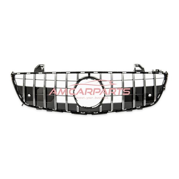 Upgrade Design Kühlergrill / Sportgrill für Mercedes SL (R231) Vor-Facelift 12-15 Hochglanz schwarz / chrom