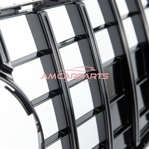 Upgrade Design Kühlergrill / Sportgrill für Mercedes SL (R231) Vor-Facelift 12-15 Hochglanz schwarz