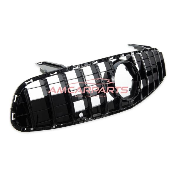 Upgrade Design Kühlergrill / Sportgrill für Mercedes SL (R231) Facelift 15+ Hochglanz schwarz
