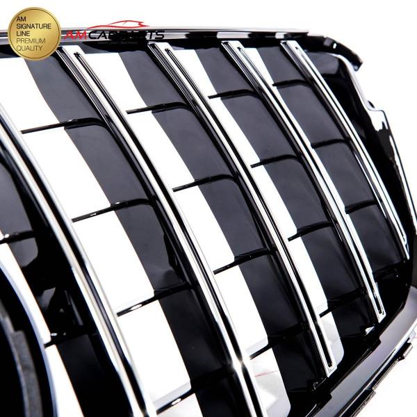 Upgrade Design Kühlergrill / Sportgrill für Mercedes C-Klasse (W204) / C-Klasse (S204) / C-Klasse (C204) 07-15 Hochglanz schwarz / chrom