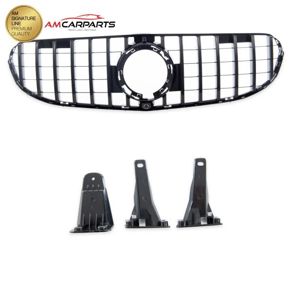 Upgrade Design Kühlergrill / Sportgrill für Mercedes GLC (X253) / GLC (C253) Facelift 20-23 Hochglanz schwarz