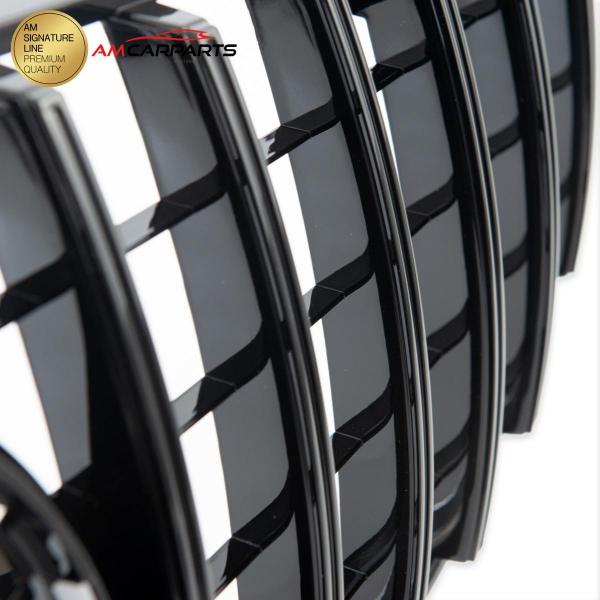 Upgrade Design Kühlergrill / Sportgrill für Mercedes GLC (X253) / GLC (C253) Facelift 20-23 Hochglanz schwarz