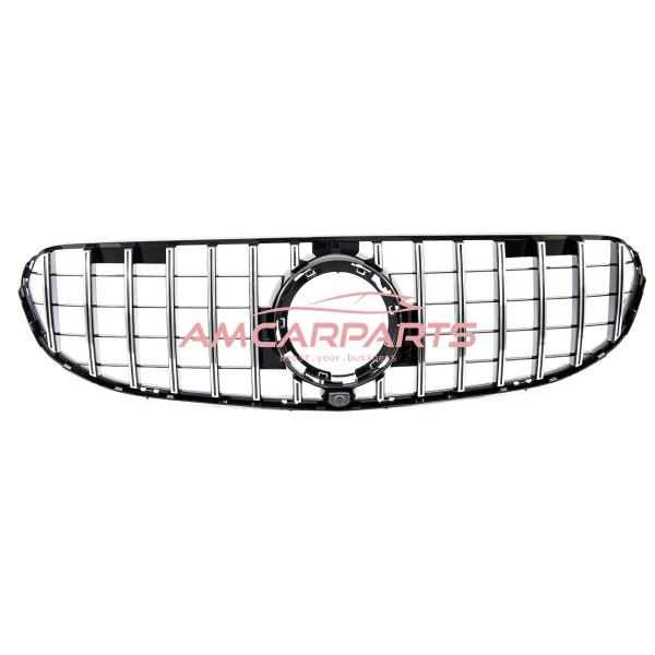 Upgrade Design Kühlergrill / Sportgrill für Mercedes GLC (X253) / GLC (C253) Facelift 20-23 Hochglanz schwarz / chrom