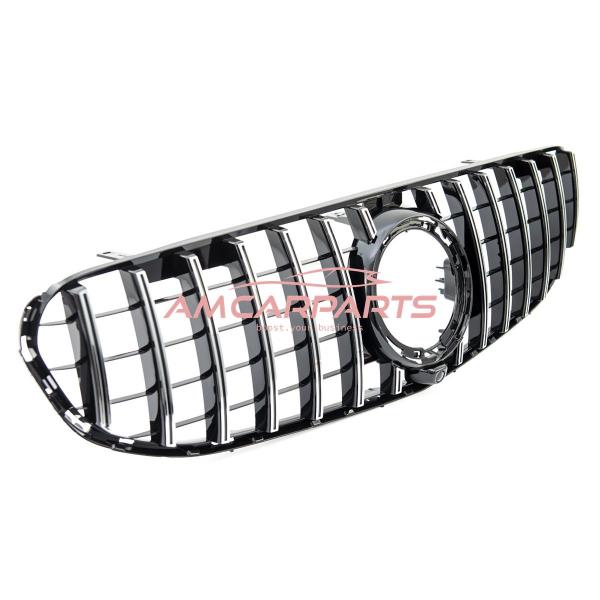 Upgrade Design Kühlergrill / Sportgrill für Mercedes GLC (X253) / GLC (C253) Facelift 20-23 Hochglanz schwarz / chrom
