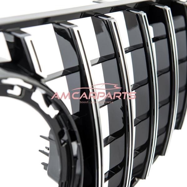 Upgrade Design Kühlergrill / Sportgrill für Mercedes GLC (X253) / GLC (C253) Facelift 20-23 Hochglanz schwarz / chrom