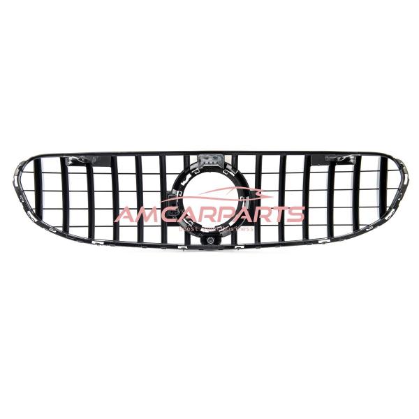 Upgrade Design Kühlergrill / Sportgrill für Mercedes GLC (X253) / GLC (C253) Facelift 20-23 Hochglanz schwarz / chrom