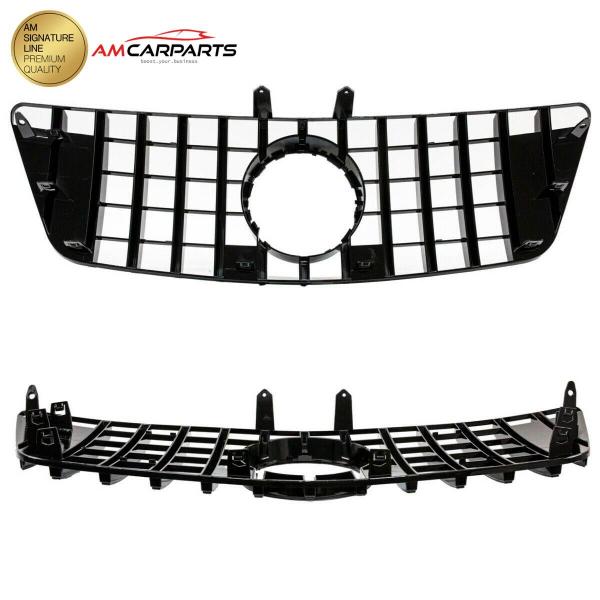 Upgrade Design Kühlergrill / Sportgrill für Mercedes ML-Klasse / M-Klasse W164 Facelift 09-12 Hochglanz schwarz