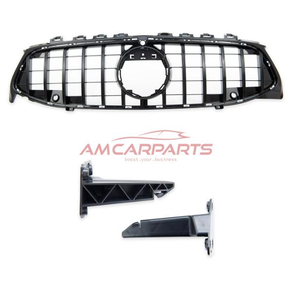Upgrade Design Kühlergrill / Sportgrill passend für Mercedes Benz CLA C118 / X118 19+ Hochglanz schwarz