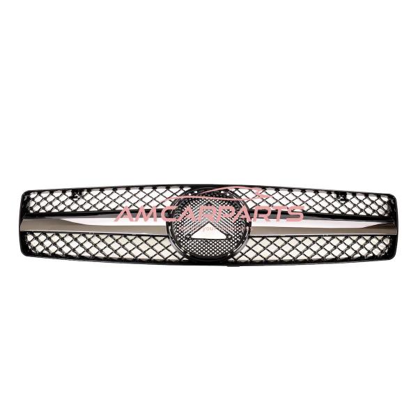 Upgrade Design Kühlergrill / Sportgrill passend für Mercedes Benz SL R129 89-01 Hochglanz schwarz / chrom