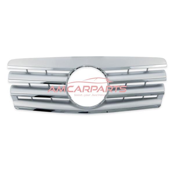 Upgrade Design Kühlergrill / Sportgrill passend für Mercedes Benz C-Klasse W202 / S202 00-07 Matt silber / chrom