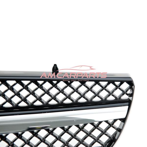 Upgrade Design Kühlergrill / Sportgrill für Mercedes Benz CL-Klasse (C215) 99-06 Hochglanz schwarz / chrom