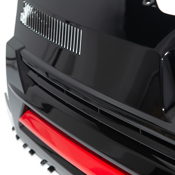 Kühlergrill Hochglanz Schwarz Leiste Rot clean ohne Emblem passt für VW T6 Multivan Transporter 2015-2019 auch Sportline