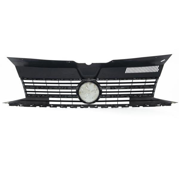 Upgrade Design Kühlergrill für Volkswagen T6 15-19 Hochglanz-schwarz mit Chrom Leiste und Emblemhalter