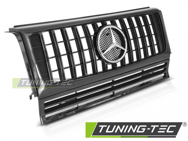 Upgrade Sportgrill / Kühlergrill für Mercedes Benz G-Klasse W463 09-12 Hochglanz schwarz