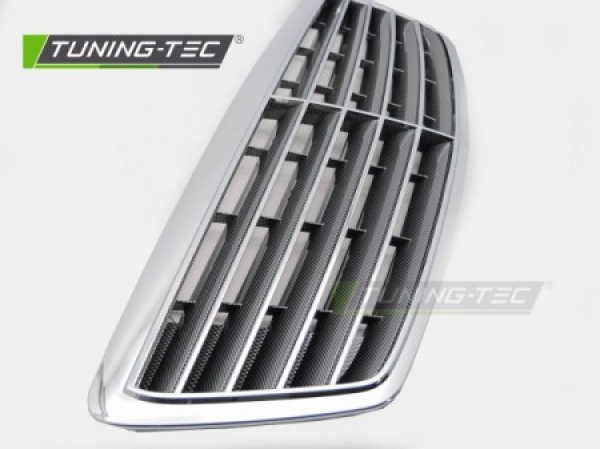 Sportgrill / Kühlergrill für Mercedes Benz S-Klasse W220 02-05 Carbonlook/Silber
