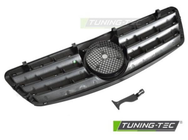 Upgrade Sportgrill / Kühlergrill passend für Mercedes Benz C-Klasse W203 00-07 Hochglanz schwarz/chrom