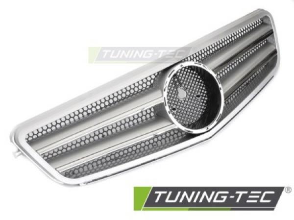 Upgrade Sportgrill / Kühlergrill passend für Mercedes Benz C-Klasse W204 07-14 Silber /Chrom