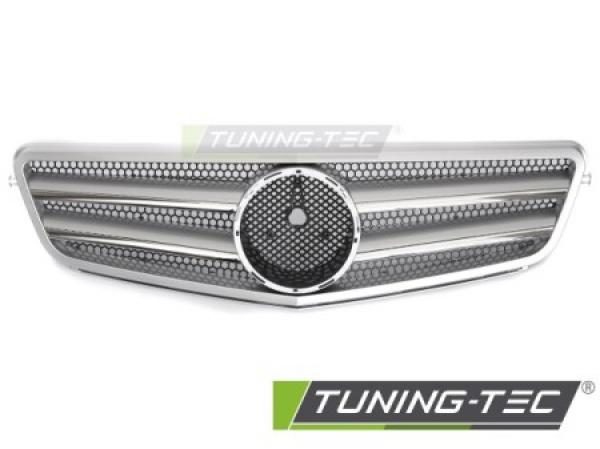 Upgrade Sportgrill / Kühlergrill passend für Mercedes Benz C-Klasse W204 07-14 Silber /Chrom