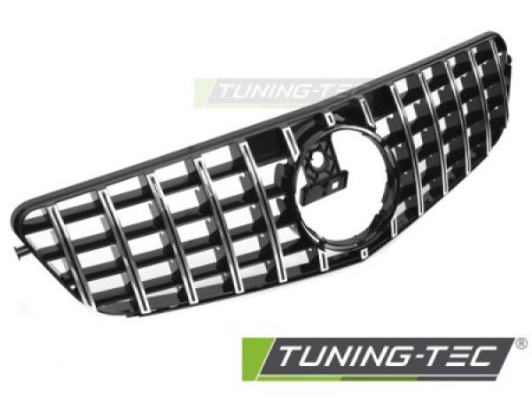 Upgrade Design Sportgrill / Kühlergrill passend für Mercedes Benz C-Klasse W204 07-14 Hochglanz schwarz / chrom