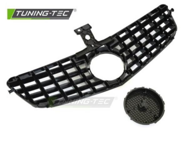 Upgrade Design Sportgrill / Kühlergrill passend für Mercedes Benz C-Klasse W204 07-14 Hochglanz schwarz / chrom